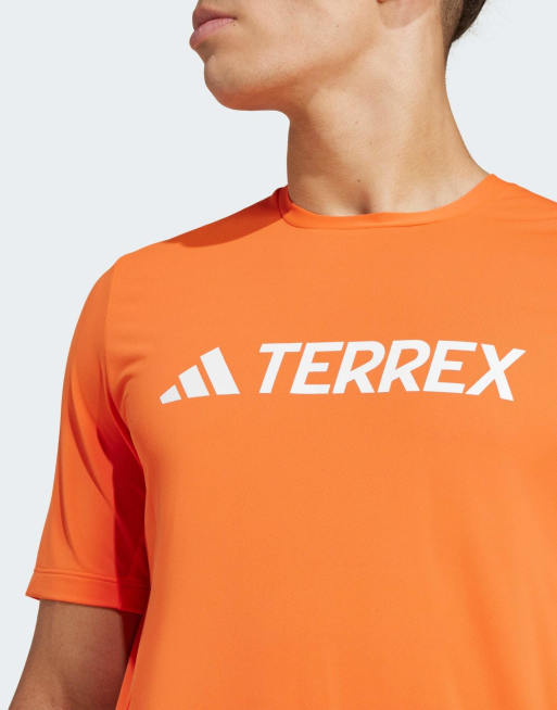 adidas Terrex Multi Climacool logo tech tee in semi impact
