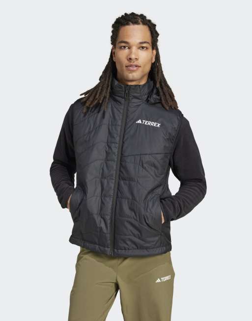 adidas – Terrex Multi Climawarm – Czarna kamizelka ocieplana z kapturem