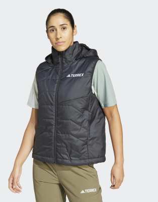 adidas Terrex - Multi Climawarm - Isolierende Weste in Schwarz mit Kapuze