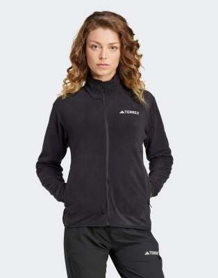adidas Terrex - Multi-Fleecejacke in Schwarz mit Reißverschluss