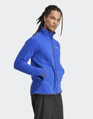 adidas Terrex multi full-zip fleece jacket in semi lucid blue