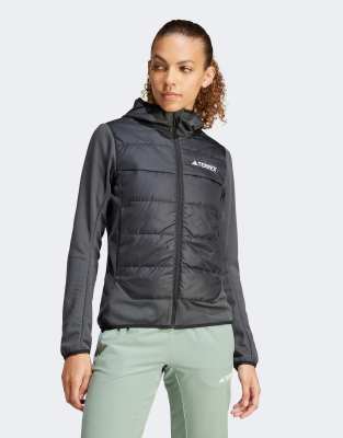 adidas - Terrex Multi - Isolierte Hybrid-Jacke in Schwarz mit Kapuze