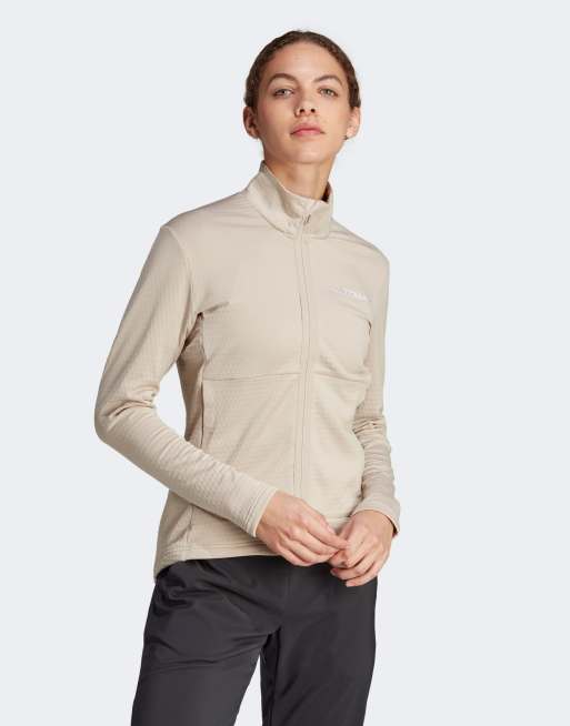 adidas - Terrex Multi - Licht fleece jack met rits in beige