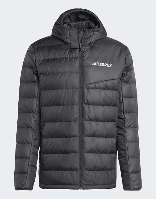 adidas Terrex multi light down hooded jacket in black | ASOS adidas Terrex multi light down hooded jacket in black | ASOS