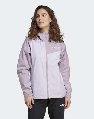 adidas - Terrex Multi RAIN. RDY - 2-lagige Jacke in Silver Dawn / Preloved Fig-Silber