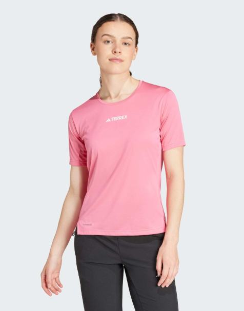 adidas – Terrex Multi – T-Shirt in Pink Fusion - view 1