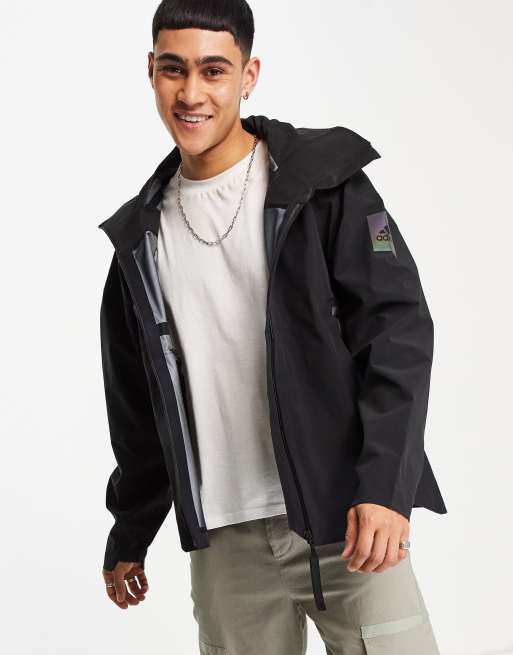 adidas Terrex My helter rain ready jacket in black