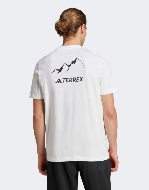 adidas – Terrex Outdoor – T-Shirt in Weiß