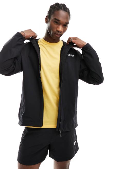 adidas Terrex outdoors waterproof jacket in black | ASOS