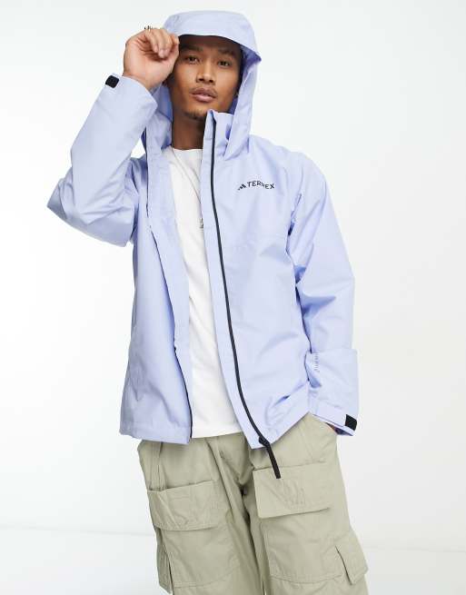 adidas Terrex rain ready jacket in blue | ASOS