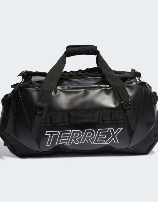 adidas Terrex – Rain.Rdy Expedition – Średniej wielkości czarno-biała torba sportowa o pojemności 70 l