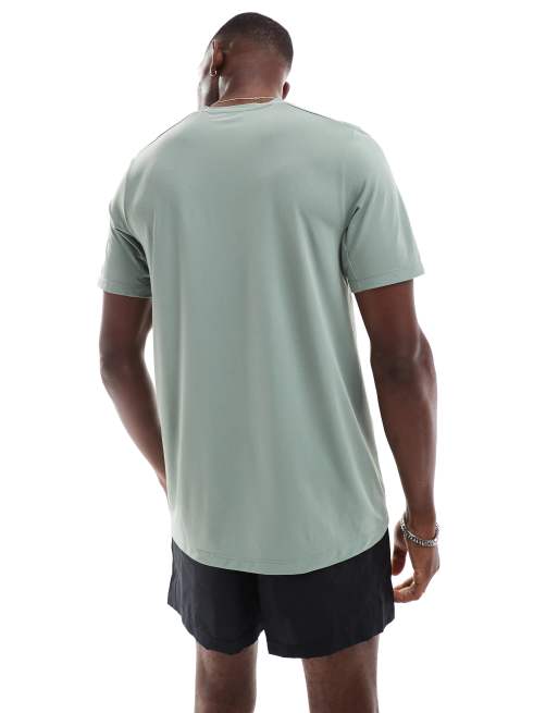 adidas Terrex – Szałwiowozielony T-shirt z dużym logo, 3 z 4