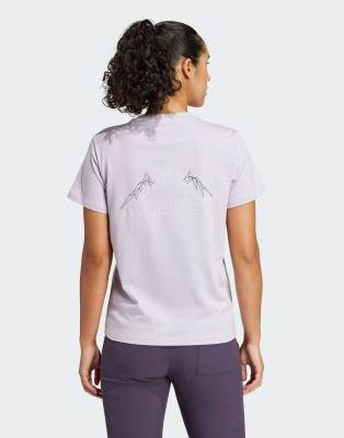 adidas Terrex - T-Shirt in der Farbe silberne Dämmerung mit Print