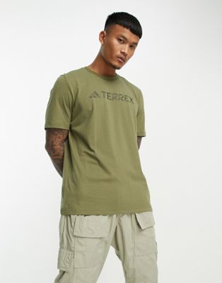 adidas Terrex t-shirt in khaki