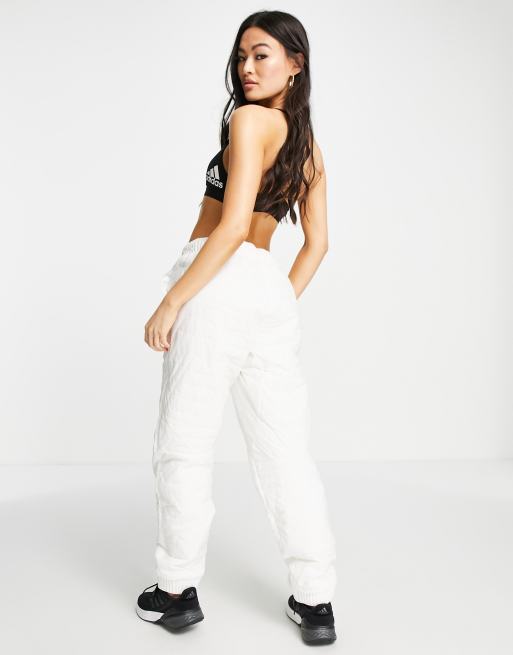 adidas Terrex unisex Prima padded sweatpants in white, 3 of 4