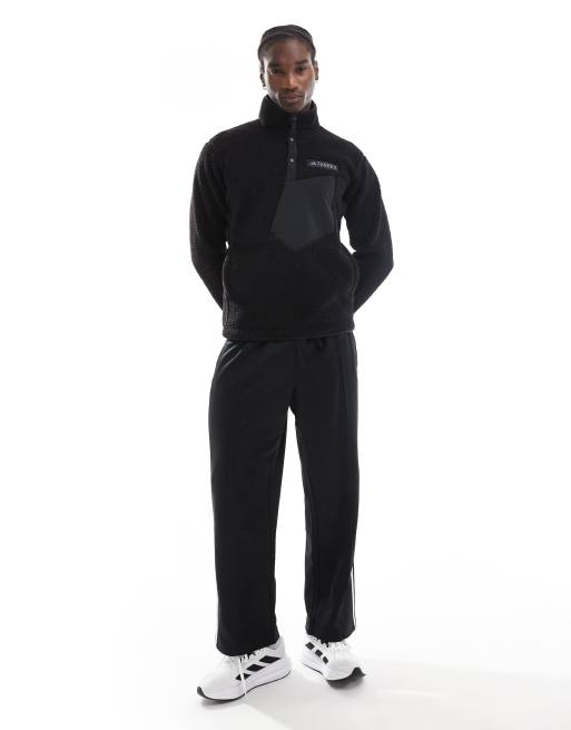 adidas – Terrex – Unisex-Pullover aus Teddyfell-Fleece in Schwarz, 4 von 4