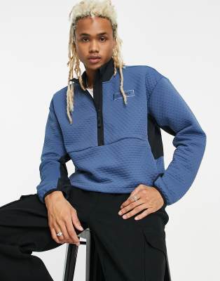 adidas Terrex Utilitas 1/2 zip sweat in blue