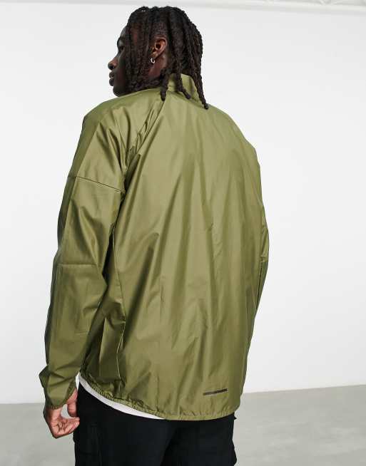 Olive green adidas zip hot sale up