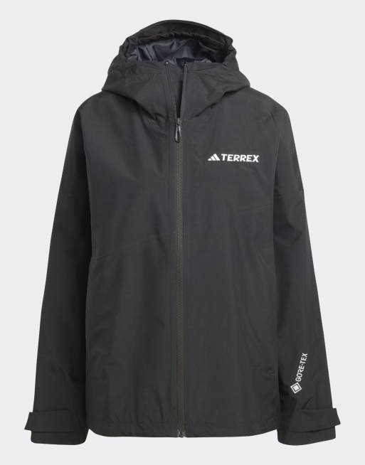 adidas Terrex xperior 2l gore-tex performance jacket in black | ASOS