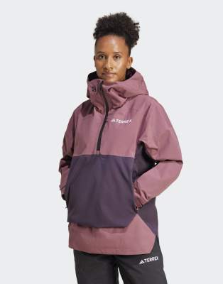 adidas Terrex - Xperior 2l RAIN. RDY - Anorak in Burgunderrot und Aurora Black