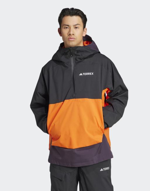 adidas Terrex – Xperior 2l RAIN.RDY –Gefütterter Anorak in Schwarz / Aurora Schwarz / Semi Im