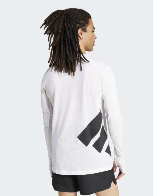 adidas – Terrex Xperior Climacool+ – Langärmliges T-Shirt in Weiß