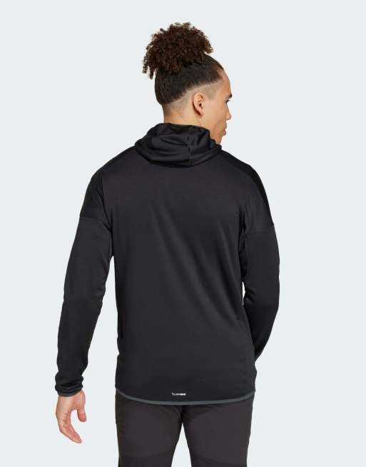 adidas - Terrex Xperior Climawarm - Licht jack van lichte fleece met capuchon in zwart, 2 van 4