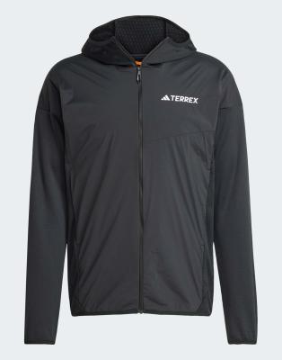 adidas - Terrex Xperior Climawarm+ - Veste légère coupe-vent en polaire à capuche - Noir