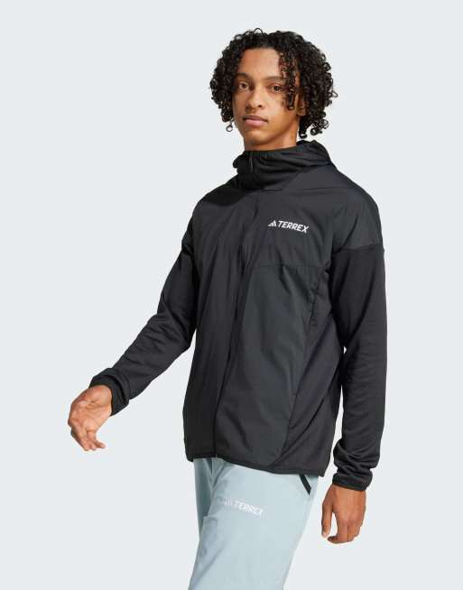 adidas Terrex – xperior climawarm+ wind – Leichte Fleece-Jacke in Schwarz mit Kapuze, 2 von 4