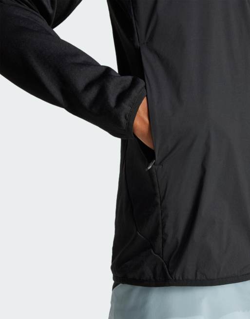 adidas Terrex – xperior climawarm+ wind – Leichte Fleece-Jacke in Schwarz mit Kapuze, 4 von 4