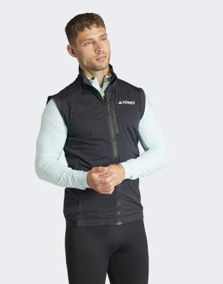 adidas Terrex xperior cross-country ski soft shell vest in black