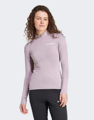 adidas - Terrex Xperior - Langärmliges T-Shirt in Preloved Fig-Lila