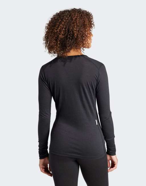 adidas – Terrex Xperior Merino 150 – Langärmliges Baselayer-T-Shirt in Schwarz, 3 von 4