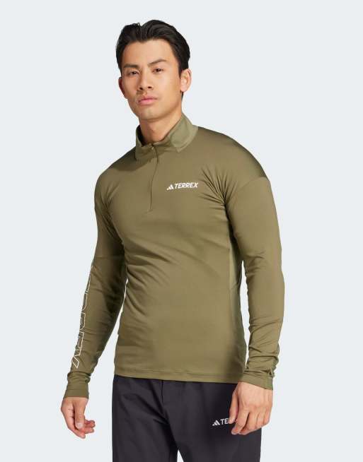 adidas - Terrex Xperior - Olivengrøn og langærmet T-shirt