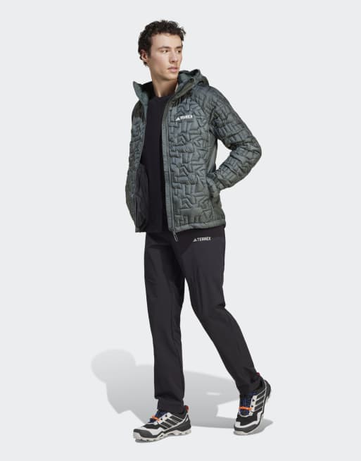 adidas Terrex - Xperior Primaloft - Giacca isolante ampia imbottita con cappuccio color edera leggenda