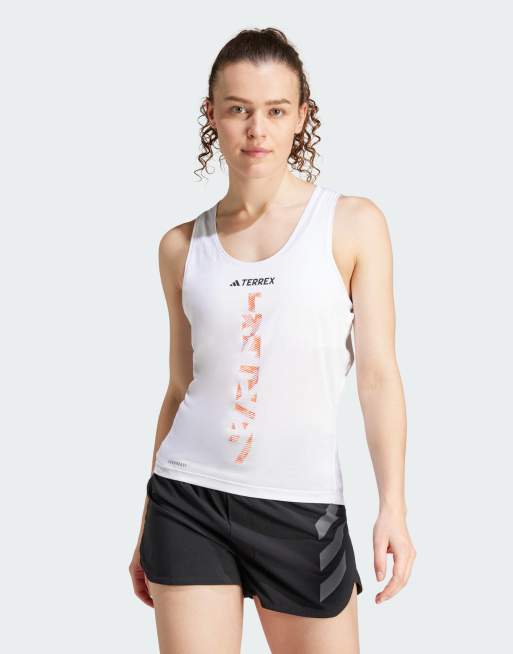 adidas – Terrex xperior – Trägerhemd in Weiß