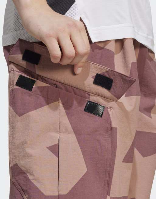 adidas Terrex Xploric cargo pants printed in burgundy / warm clay / preloved fig / preloved crimson, 3 of 5