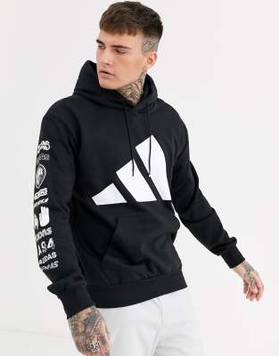 Adidas Originals Adidas the Pack Mountain Logo Hoodie In Black