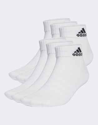 adidas Performance thin and Light Sportswear 6 pack Ankle Socks in white