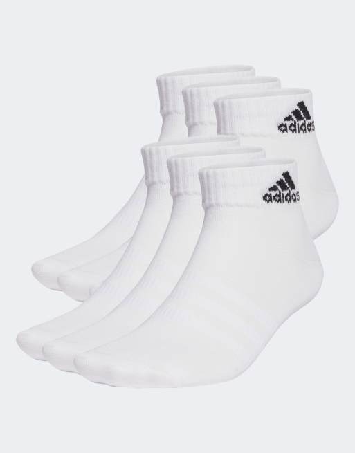 adidas Thin and Light Sportswear 6 pack Ankle Socks in white