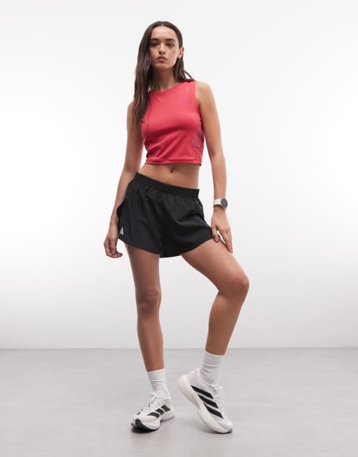 adidas - top corto de running rosa adi365, 3 de 4