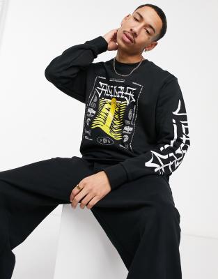 Adidas Originals Torsion Crewneck Sweatshirt In Black ModeSens