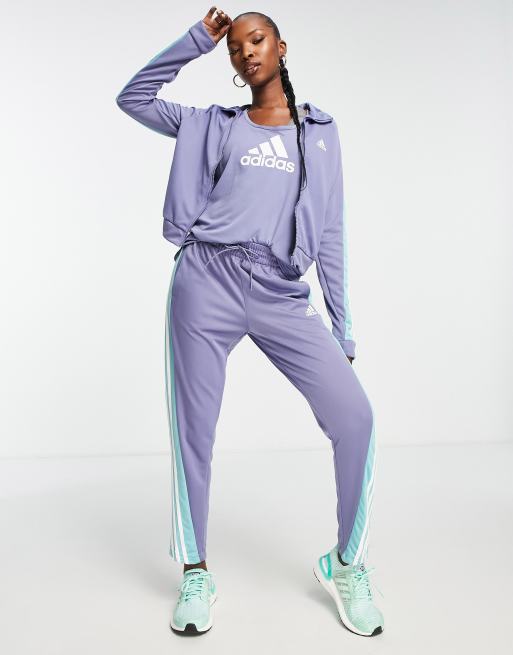 adidas tracksuit in lilac