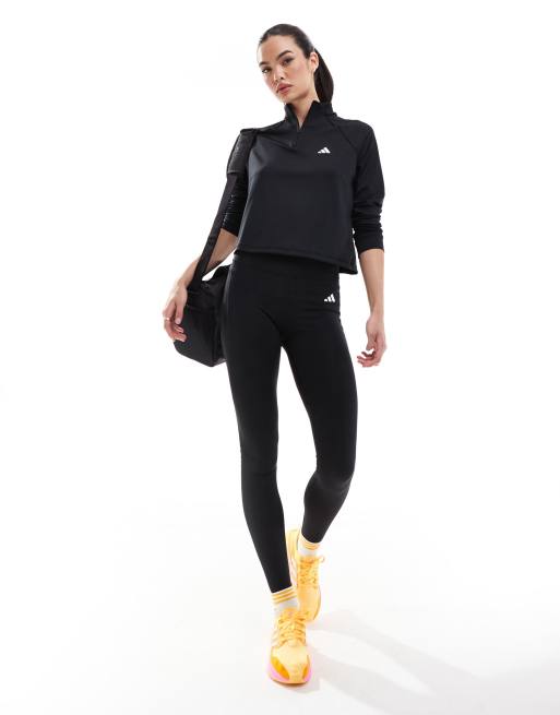adidas Train Essentials 1/4-Zip in black, 3 of 4