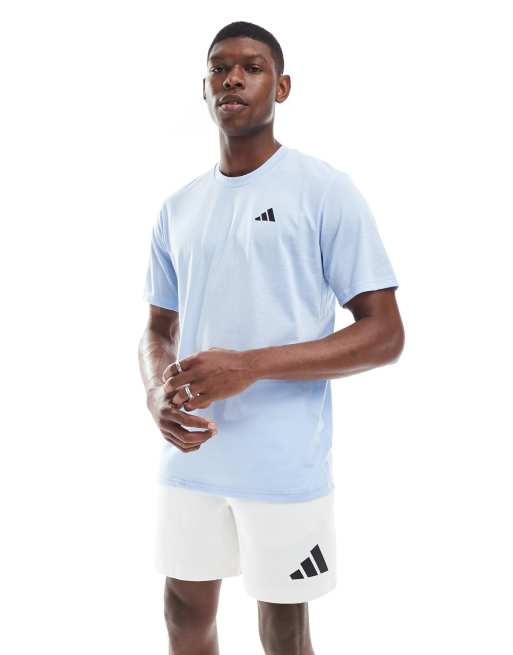 adidas - Train Essentials Feelready - T-shirt da allenamento color blu luminoso/nero , 2 di 4