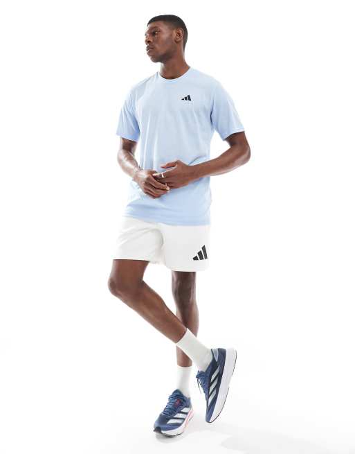 adidas - Train Essentials Feelready - T-shirt da allenamento color blu luminoso/nero , 3 di 4