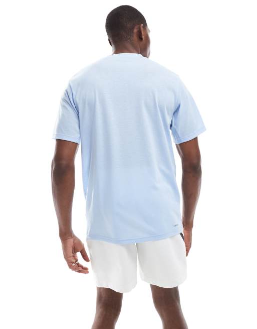 adidas - Train Essentials Feelready - T-shirt da allenamento color blu luminoso/nero , 4 di 4