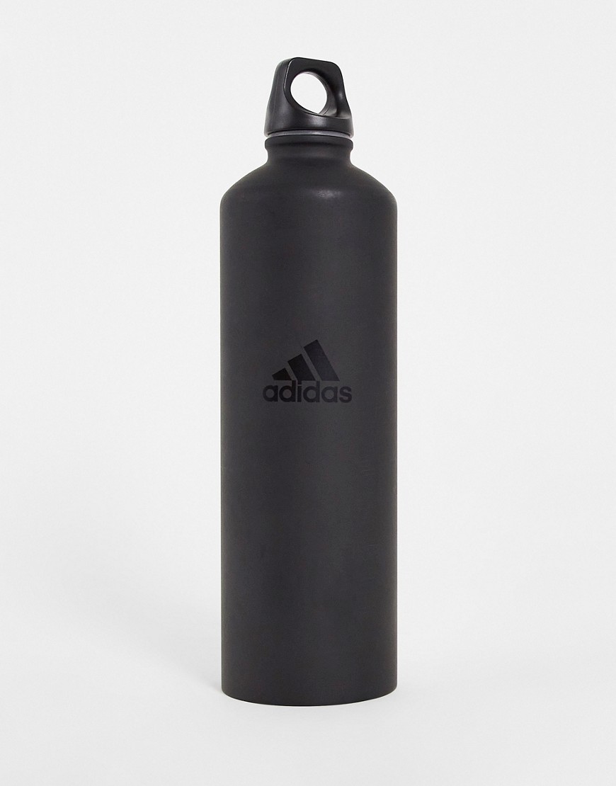 adidas Training 0.75l metal water bottle in black
