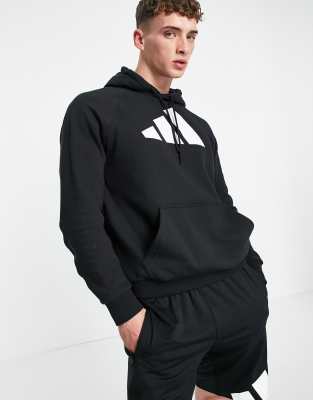 Adidas Originals Adidas Training Hoodie With Large Bos Logo In Black