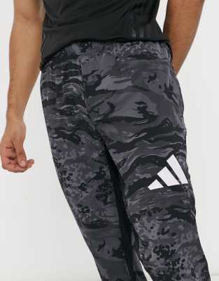 black and grey camo joggers